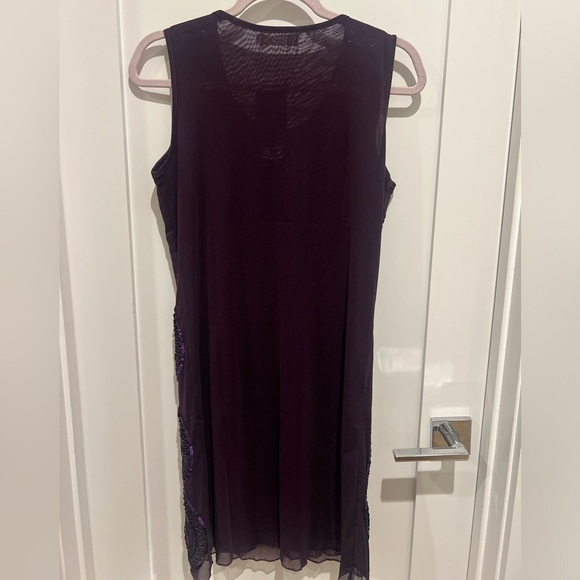 Great Gatsby purple Art Deco Sleeveless Dress size small - Picture 4 of 8